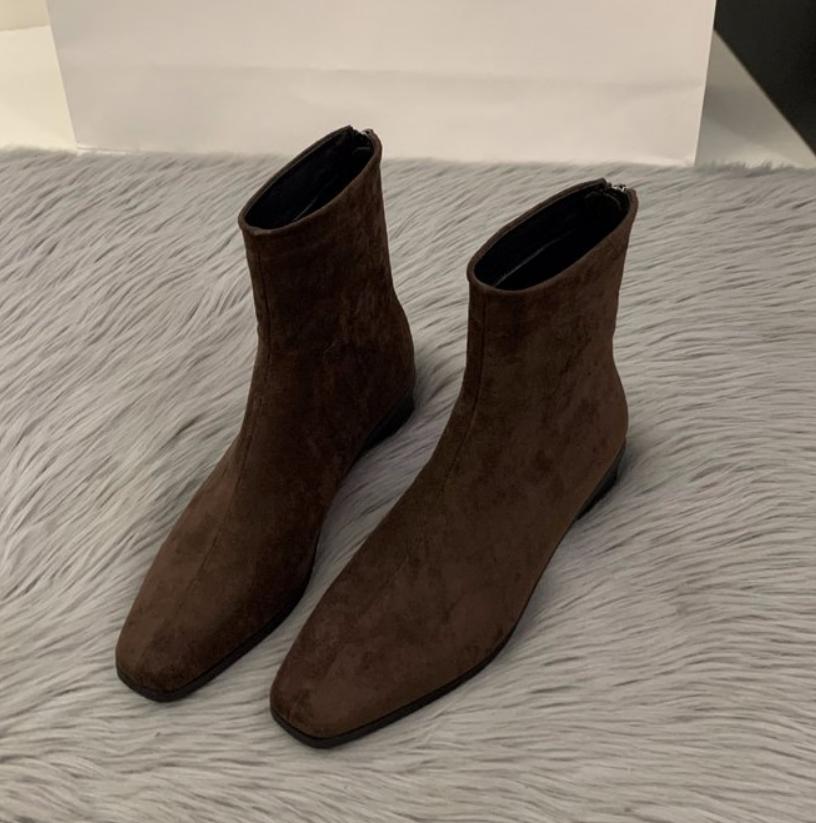 Fashion High Quality Mid-Calf Women's Boots Fashion Back Zip Modern Boots Women Hot Sale Solid Shoes Women Botines De Mujer Boots Ladies