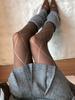 10D Thin Jacquard Knitted Pantyhose Women Tights Skinny Leggings 2025 Autumn Winter Basic Pantyhose Y2K Leggings