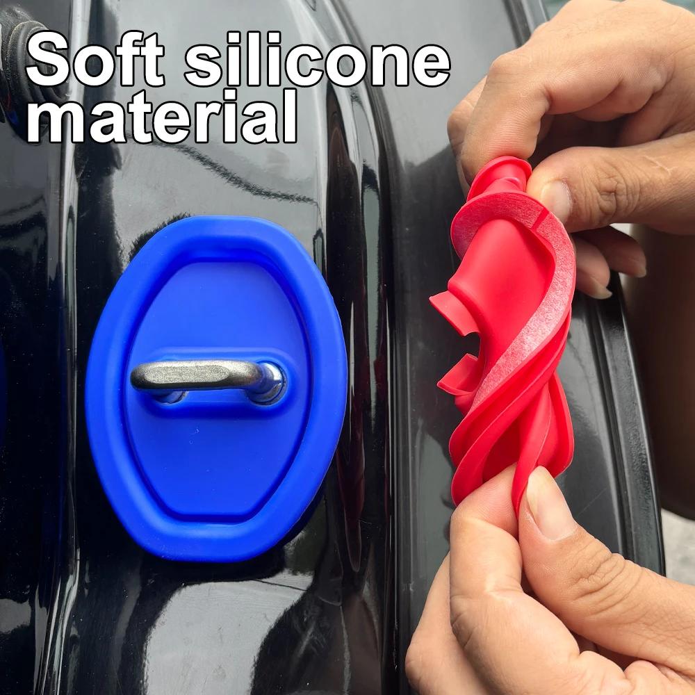 Universal Car Door Mute Shock Absorbing Pad Silicone Doors Lock Buckle Bumper Cars Locks Protective Accessories Automotive Parts