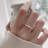Dames Ring Vierkant Gedraaid Verstelbaar Dunne: Trendy, Creatief & Stapelbaar