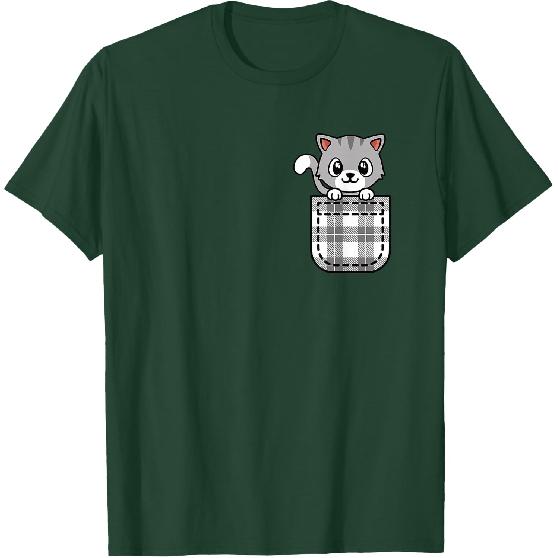 Funny Cat Pocket Kitten Lover Men Women Kids T-Shirt