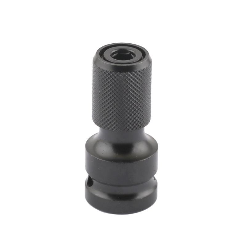 Electric Wrench Adapter: 1/2 To 1/4 Inch Inner Hexagon Conversion with Telescopic Spring Sleeve