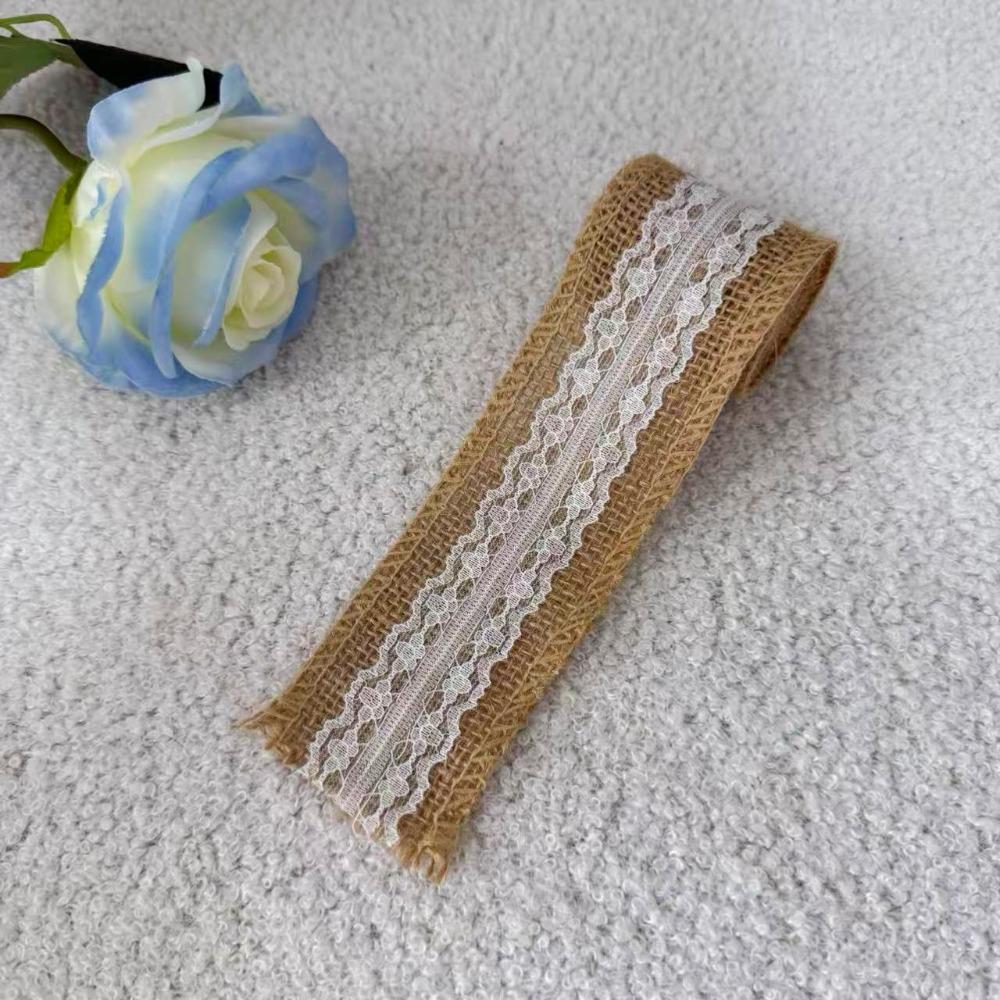 Vintage Style Burlap Rolls Rustic Style Hessian Ribbon Jute Ribbon Wedding Decoration Style-G