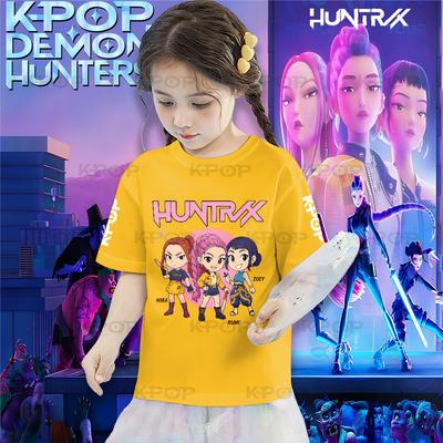 Koreanische Welle KPOP Jäger Cartoon-Druck Eltern-Kind-Outfit Rumimila Zoyi Kinder Kurzarm T-Shirt