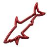 1~4PCS Universal Metal Car Styling Sticker Hollow Fish Shark Emblem Badge Decals Automobiles Motorcycle Computer Fuel