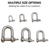 4pcs Robusts Stainless Steel D Rings Heavy Duty D Shackles Rusts Resistant Connectors for Hassle Frees Gear Fastening