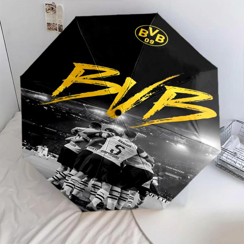 1 PC Automatic Folding Umbrella - Bvb Pattern Portable Foldable Design With 8 Ribs Christmas Birthday Gifts
