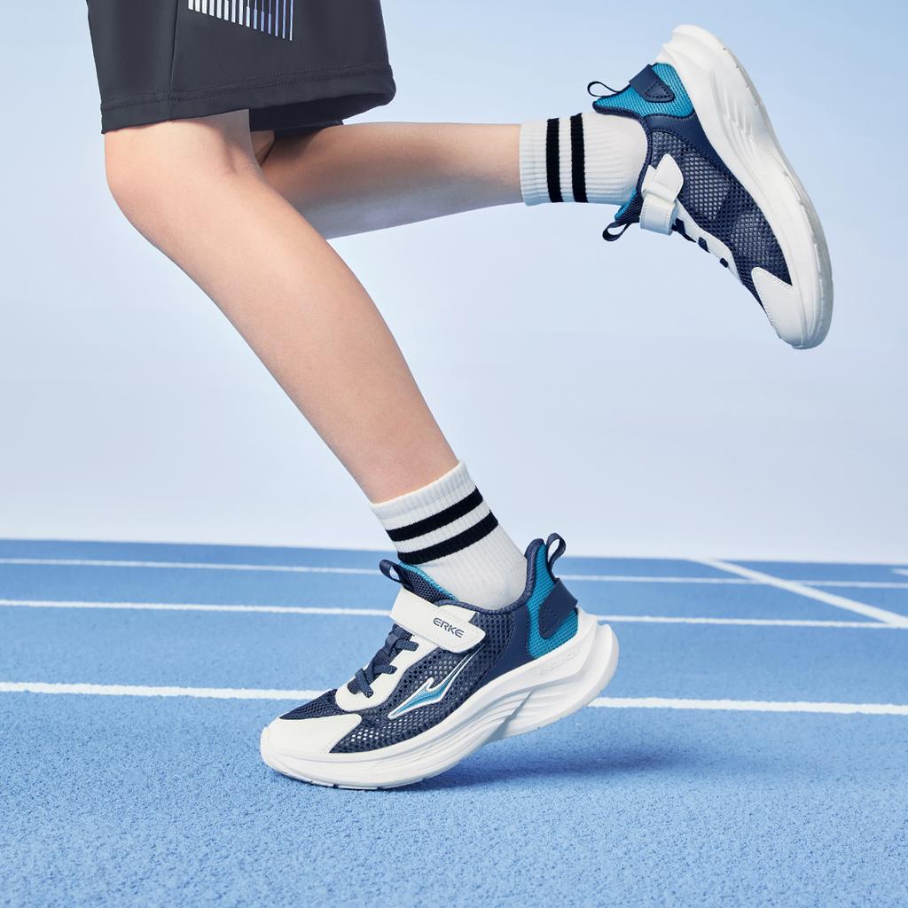 Huangxing Erke Childrens Mingao 2 Synthetic Leather Fabric Mesh Summer Breathable Comfortable Physical Test Low-Top Running Shoes 65125203060-602