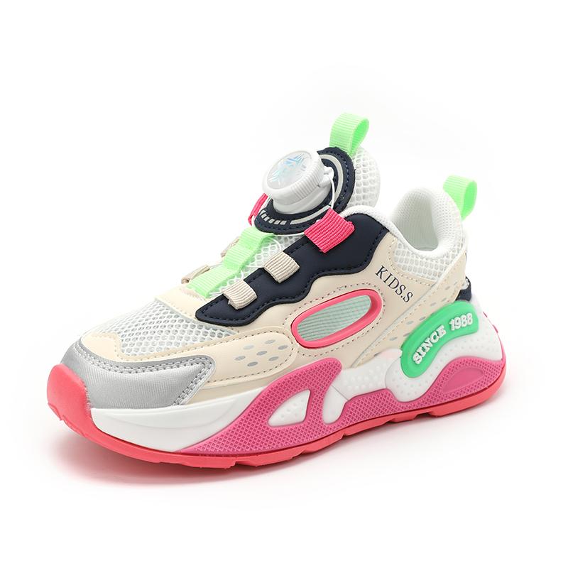 

Летняя спортивная обувь для бега Детская модная уличная дышащая повседневная обувь 37 розы красного