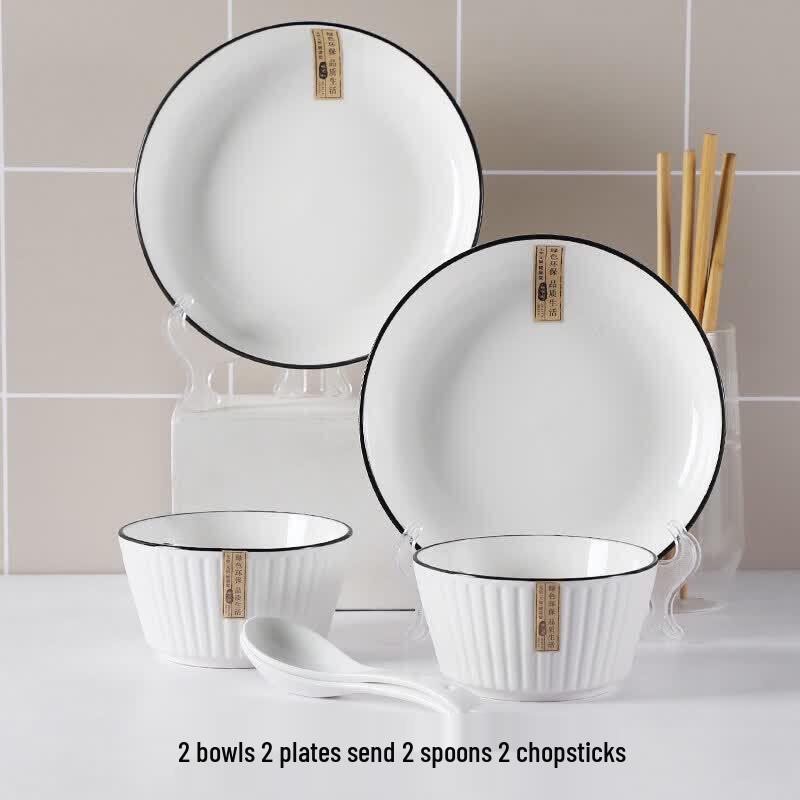 Nordic Ceramic Dinnerware Set for Two