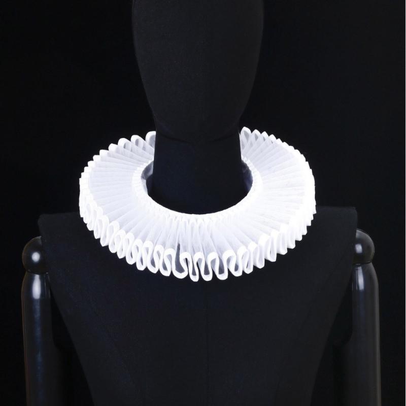 Colletto Arricciato Retrò Cravatta Cosplay per Ragazze Colletto Vittoriano Risvolto Cosplay Medievale Cravatta Colletto Arricciato Vittoriano