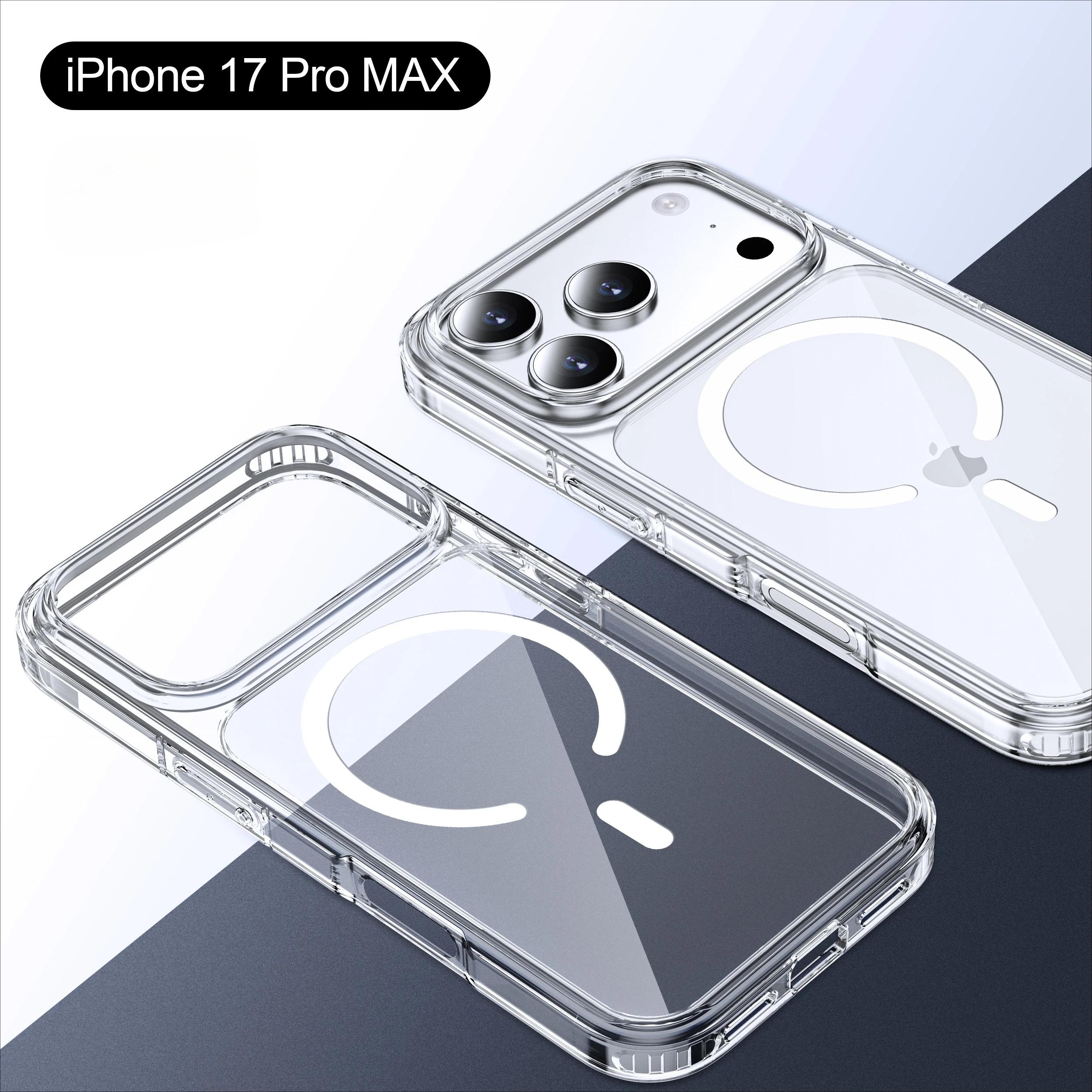 

Transparent Clear Magnetic Wireless Charging Protection Phone Case for IPhone 17 Pro Max 17 Air iPhone17 Camera Protect Cover iPhone17
