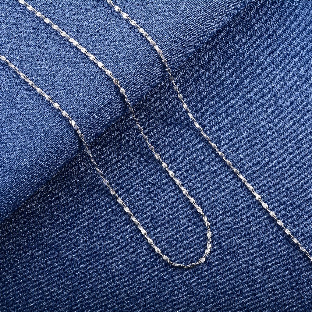 Dainty Women Necklace Glitter Cable Chain Stainless Steel Jewelry Accessories On Neck Collar for Ladies Choker DIY Gift