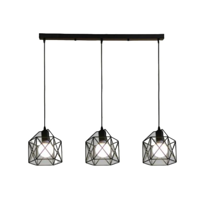 1Pc Vintage Pendant Light Led Modern Hanging Lamp for Industrial Ceiling Light Fixture Metal Cage Pendant Lighting Island