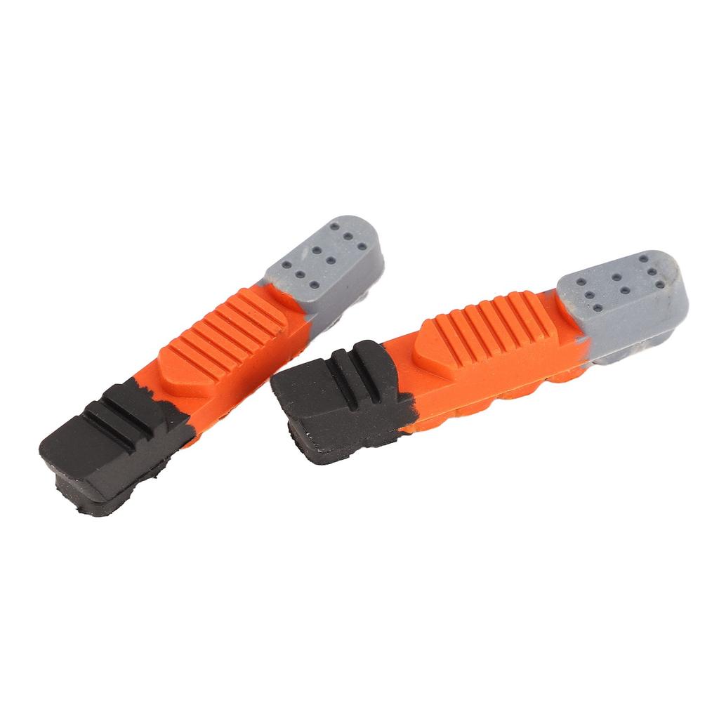1 Pair Bike Brake Pads Wear Resistant Rubber 3 Color Brake Pads Blocks for Road Bikes Mountain