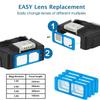 1.5X-3.5X Rechargeable 4 LED Head Mounted Magnifier Headband Double Lens Reading Magnifying Glass for Close Work
