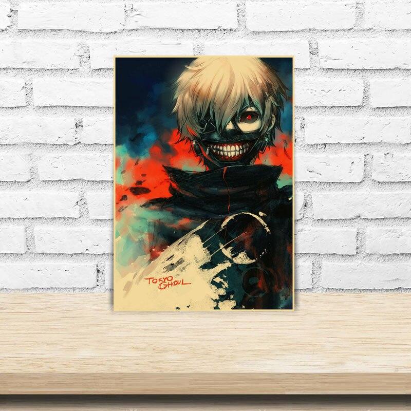 Tokyo Ghoul Plakaty Wystrój pokoju w stylu retro Estetyczne akcesoria do dekoracji wnętrz Anime Plakat na obrazy ścienne Murale wewnętrzne Prezenty