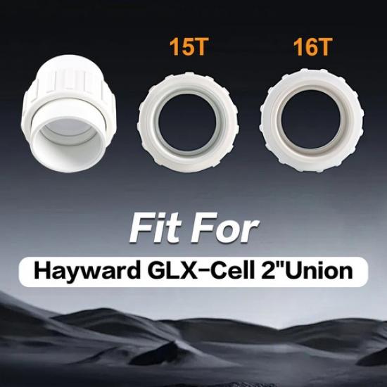 White Plastic 15 & 16 Pads Pool Chlorinator Wrench for Hayward GLX-Cell 2" Union