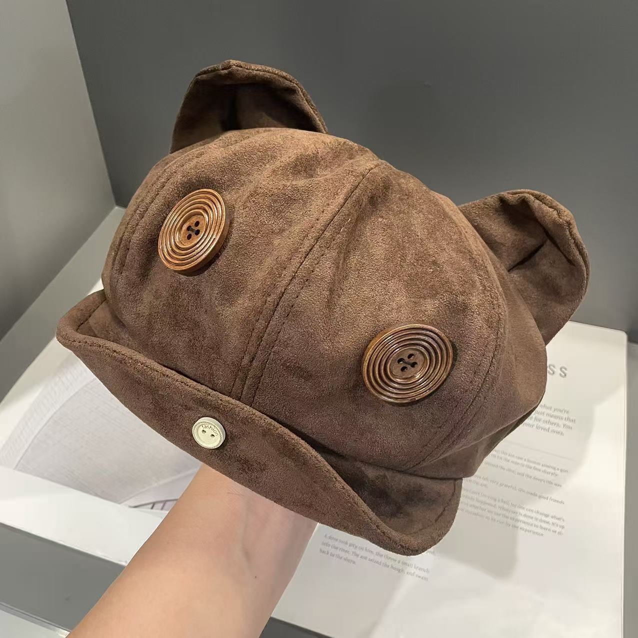 

Новые осенне-зимние мультяшные восьмиугольные шляпы детские осенне-зимние повседневные и универсальные ретро береты шляпы художника кепки газетчика M（56-58cm）