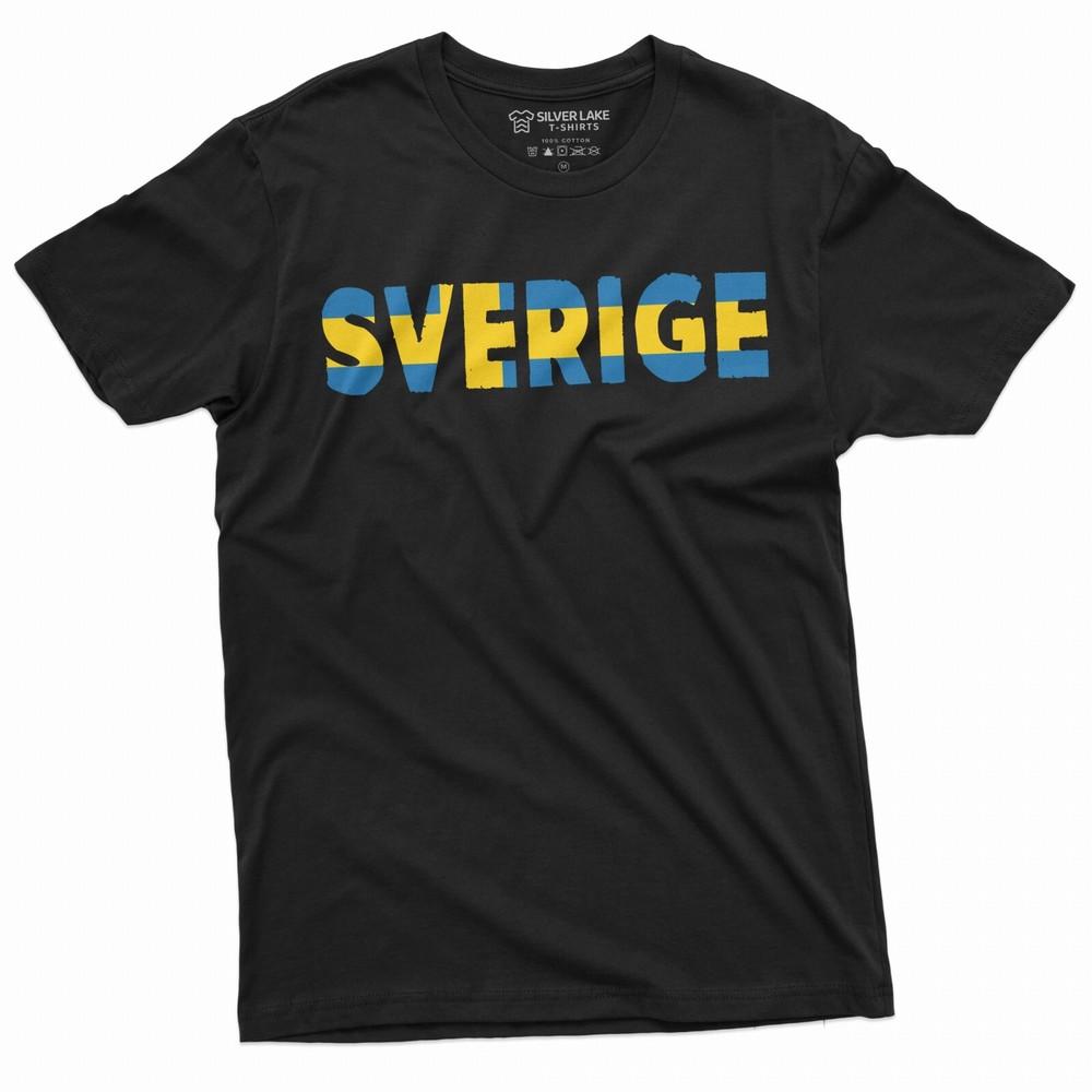 Sverige T-shirt Sweden Nordic Viking Swedish Flag Shirt Mens Norse Viking Tee Unisex T-Shirt XXL