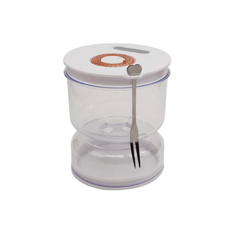 Kitchen Fermentation Jar with Pickle and Olive Fork Strainer Jar Hourglass Jar Strainer Flip Pickle Container for Food Storage