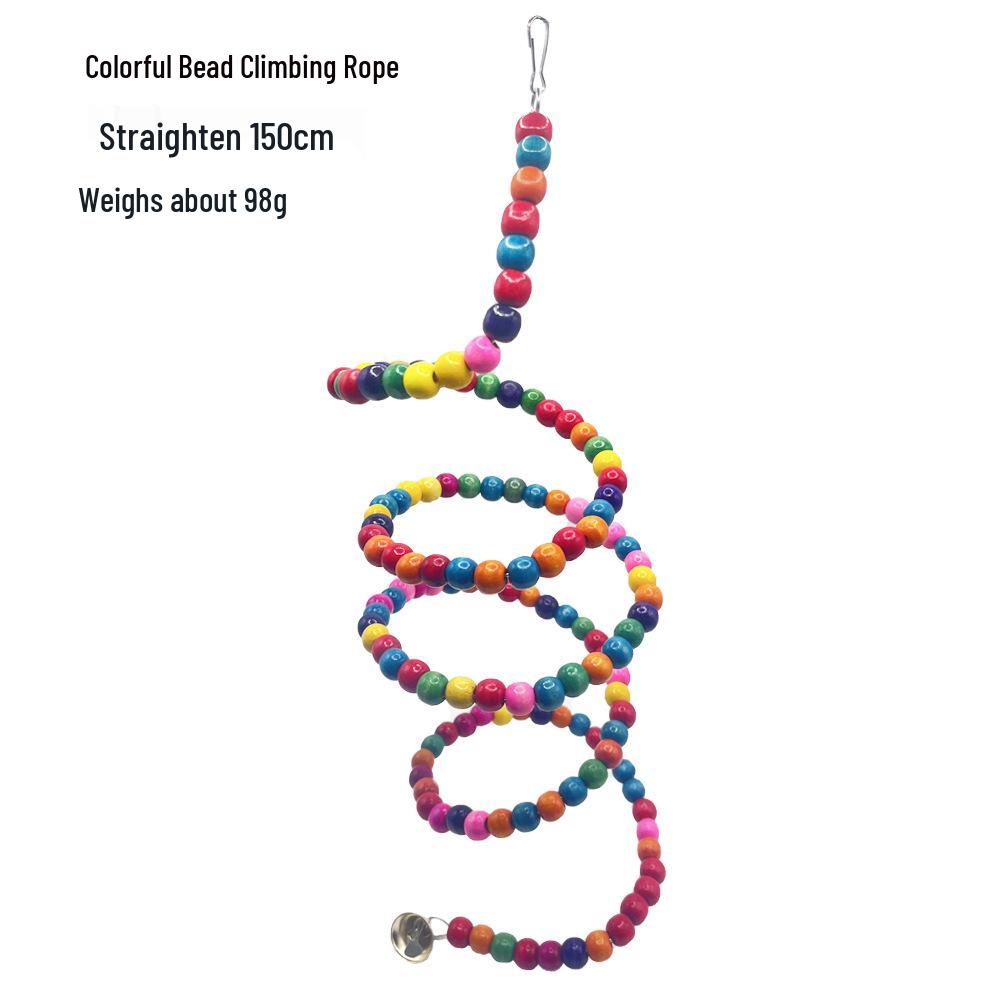 Colorful Bird Toys: Swing, Ladder, and Perch Set for Bird Cages