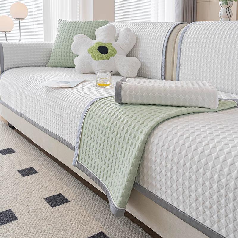 Ice Silk Sofa Cushion, Non-Slip, Advanced Sense, Summer Mat, Seat Cushion, Anti-Cat Paw, Non-Hair Sofa Cover, Cloth Cover, Cool Cushion