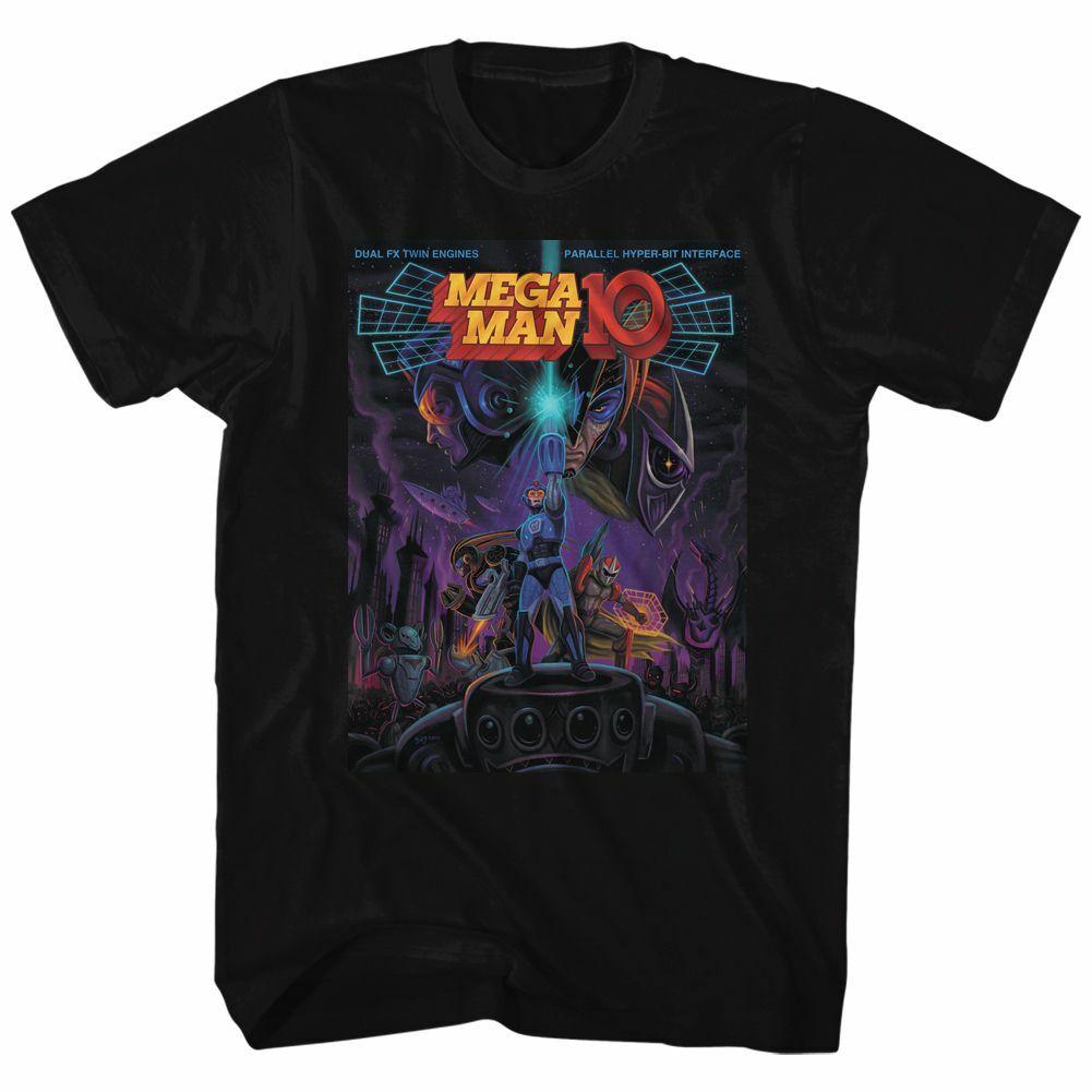 Mega Man Mega Man 10 Black Adult T-Shirt XXL