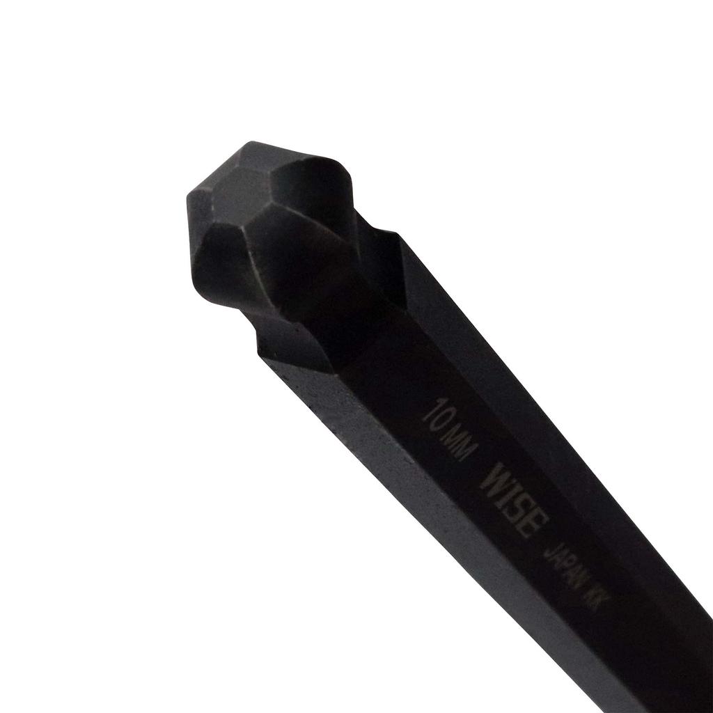 WISE Ball Point Hex with Triple Wrench, 9-Piece Set, Semi-Long, Handles, WLB-2300-BG