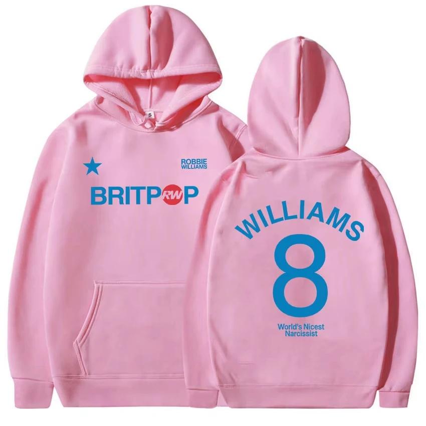 Robbie Williams Britprwp 8 Tour 2025 Print Hoodie Men's Hip Hop Fleece Pullover Sweatshirt Casual Long Sleeve Oversized Hoodies