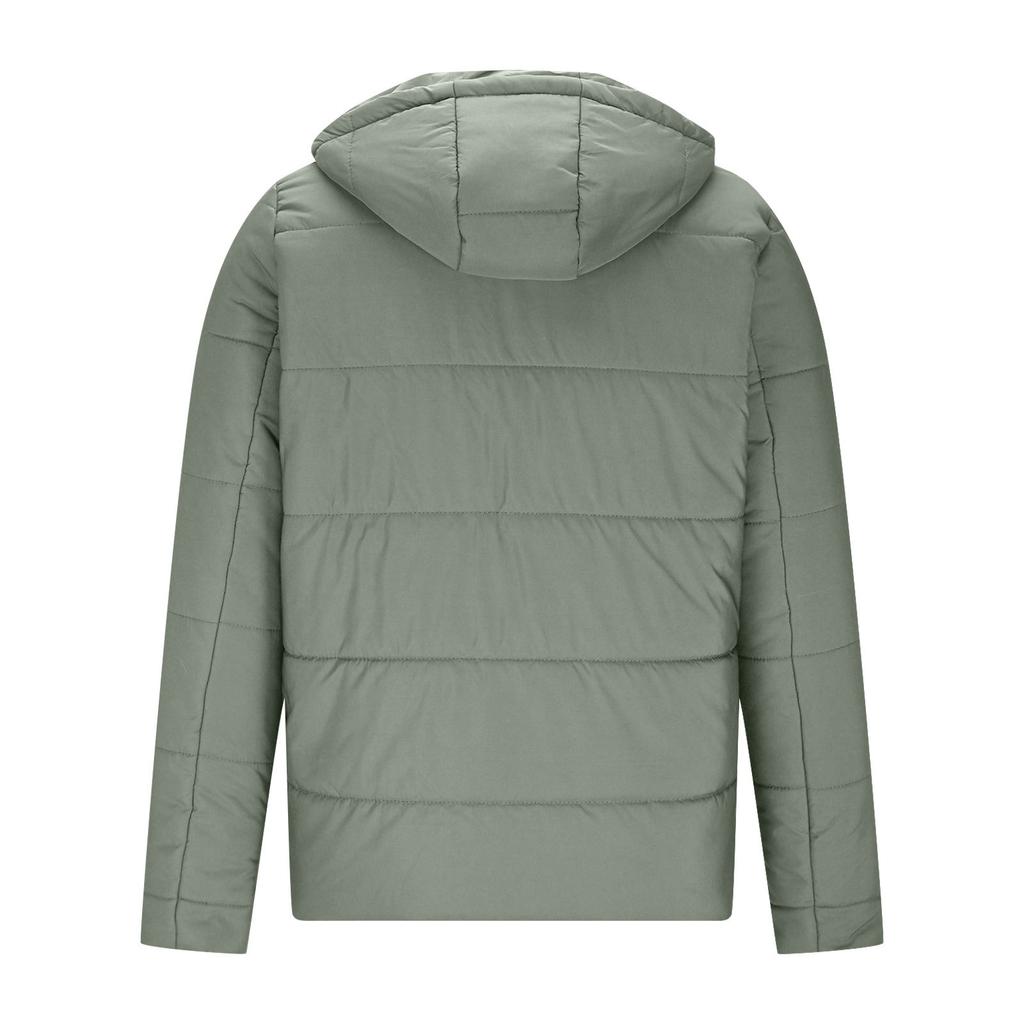 Giacca Cappotto da Uomo Tempo Libero Aggiunta Pile Ispessito con Cappuccio Cappuccio Imbottito in Cotone