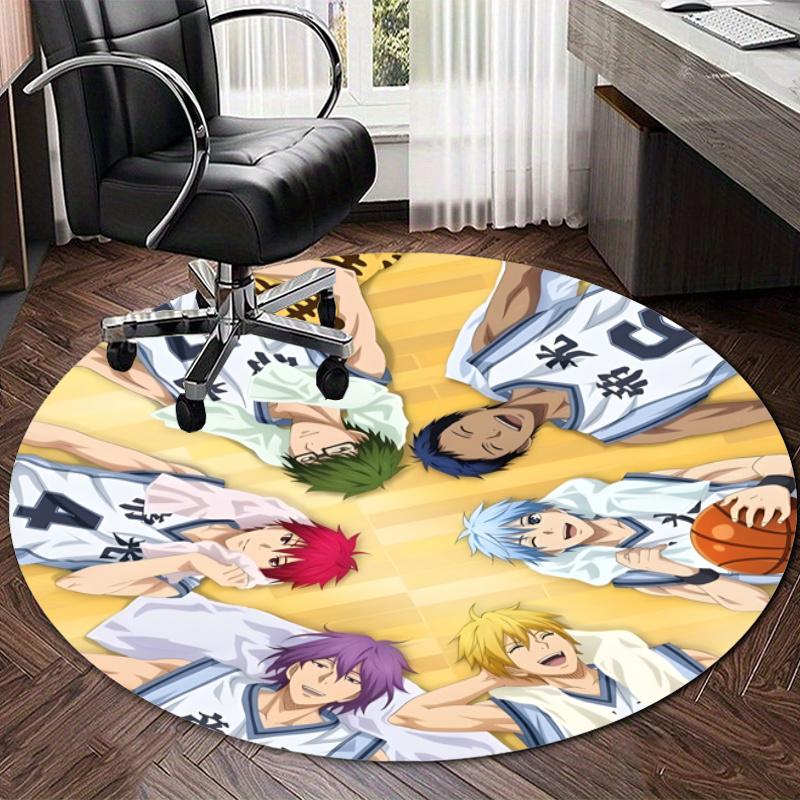 Personalized Kuroko's Basketball Round Chair Office Rug - Perfect for Mat, Office Chair & More - Ideal Gift for Birthdays and Holidays