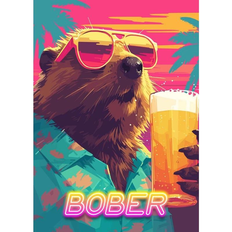 

Spirit Animal Bober Kurwa Painting Artwork Poster Canvas Prints Bober Kurwa Portrait Wall Decor Bober Kurwa Beers Bar Decoration 21cm×30cm NoFrame