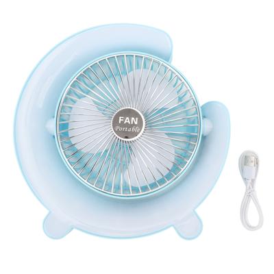 5 Inch Desk Fan Mutifunctional 3 Levels Adjustable 180 Degree Rotation Quiet USB Rechargeable