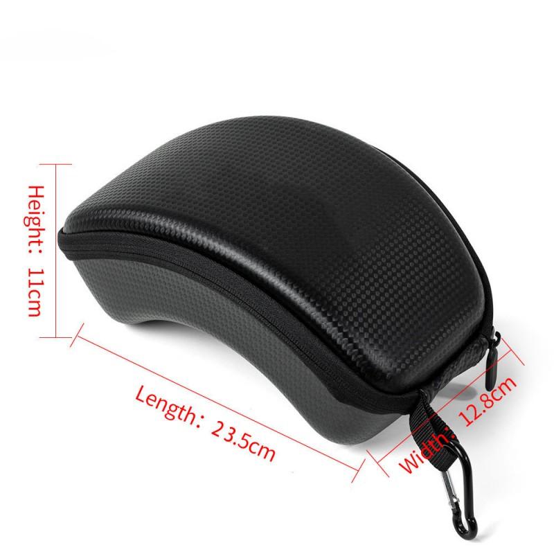 Durable Ski Goggle Case Adults Kids - Black Portable Dustproof Storage Box With Hook Strap