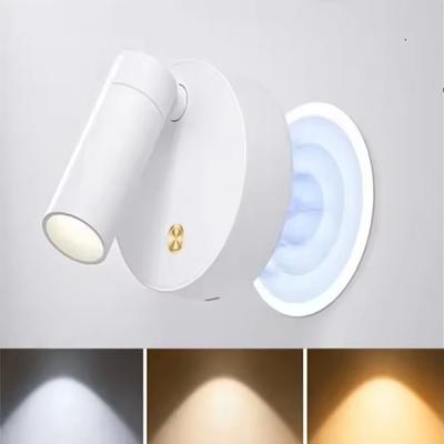 Lampada da Parete LED per Camera da Letto con Interruttore a Sfioramento Ricaricabile USB Base Magnetica Nera Bianca Dimmerabile Per Comodino Studio Lettura