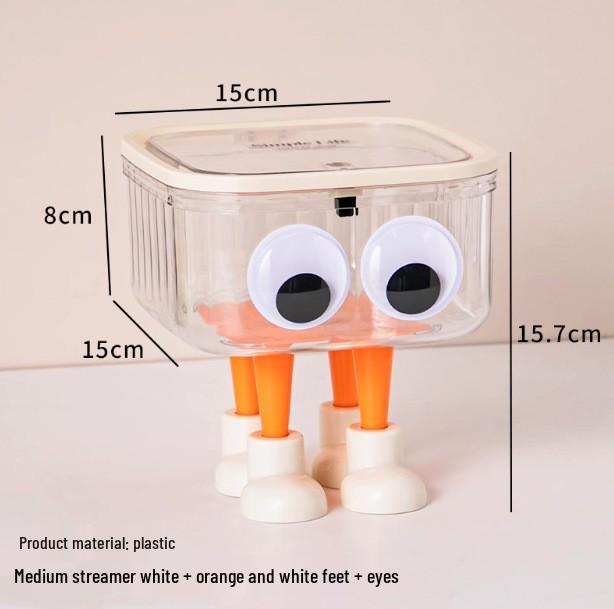 Transparent Desktop Trash Can with Lid - Stylish Hair Accessories and Storage Box