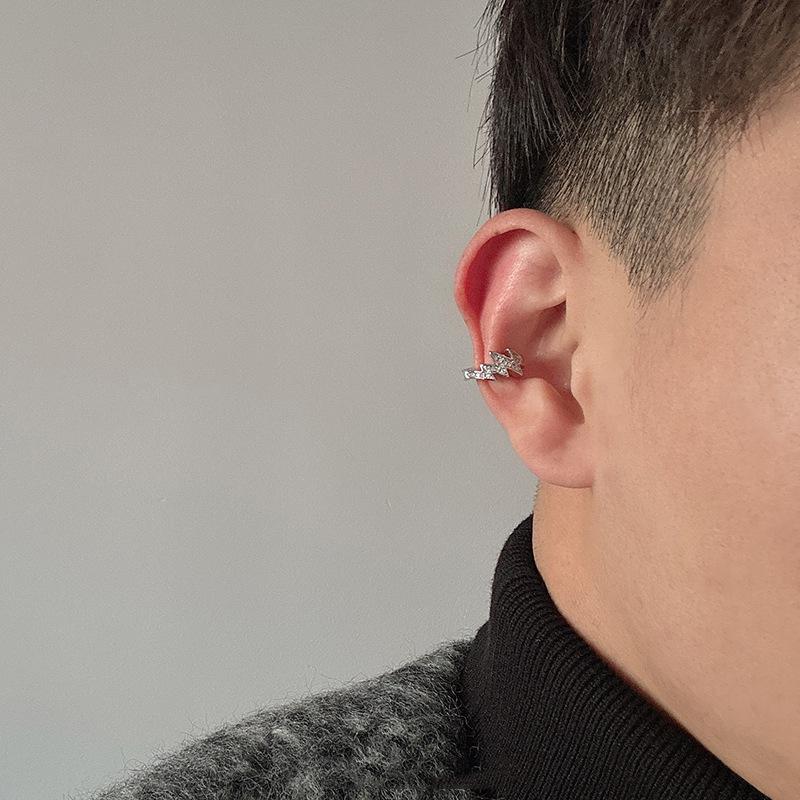 Sternenhimmel Perlenquaste Ohrhaken mit Zirkonia – Kein Piercing erforderlich