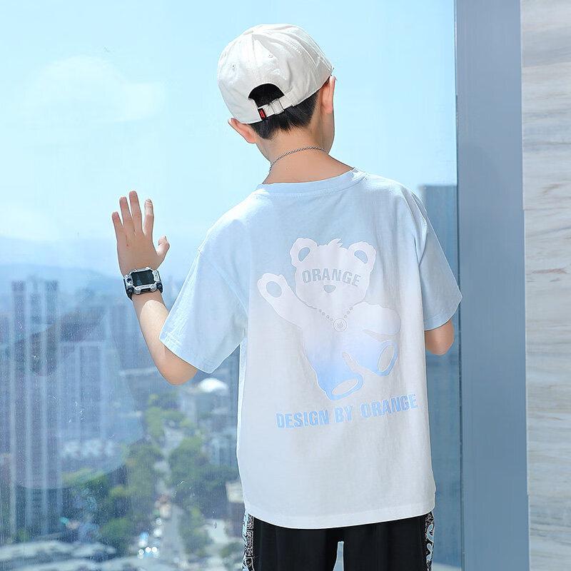 Moonkids Boys  2026 Gradient Short-Sleeve T-Shirt 120cm