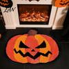 Thickened Cashmere-like Rug Halloween Bath Mat, Non-Slip Fluffy Ghost Rug, Gothic Pumpkin Absorbent Washable Dirt-resistant Floor Mat Bathroom