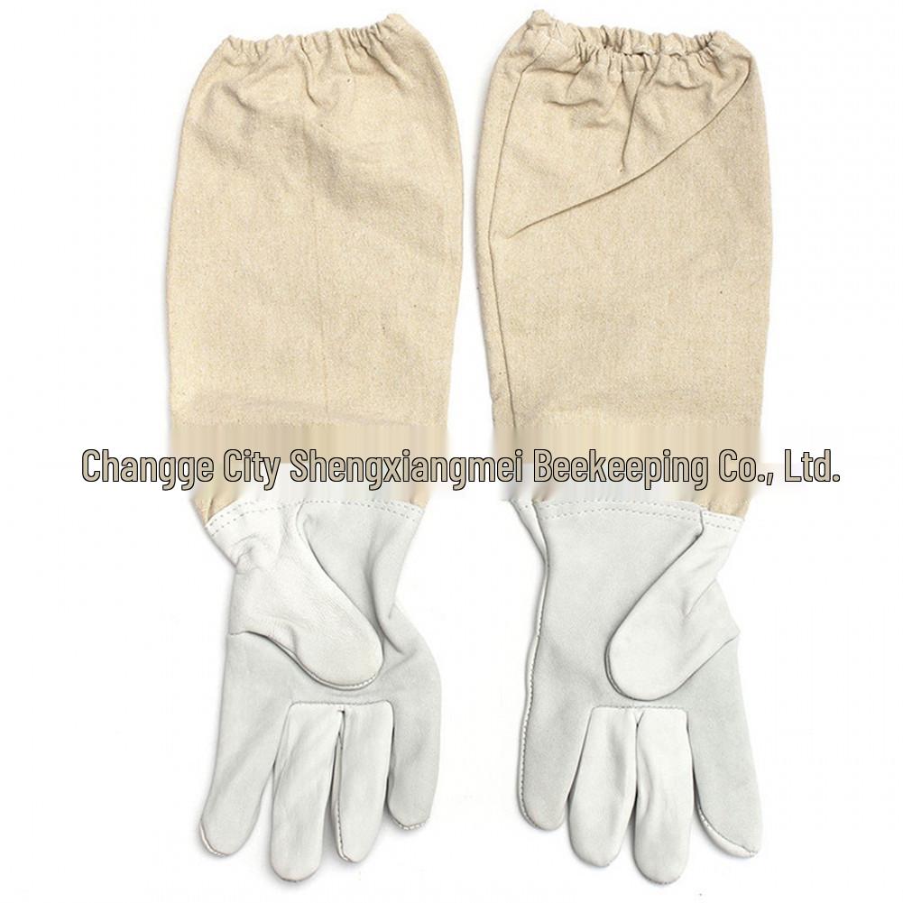 Apricot Beekeeping Suit & Sheepskin Gloves Set