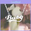 Elegant Stainless Steel Baby Letter Necklace Forever Love Gift For Valentine's Day
