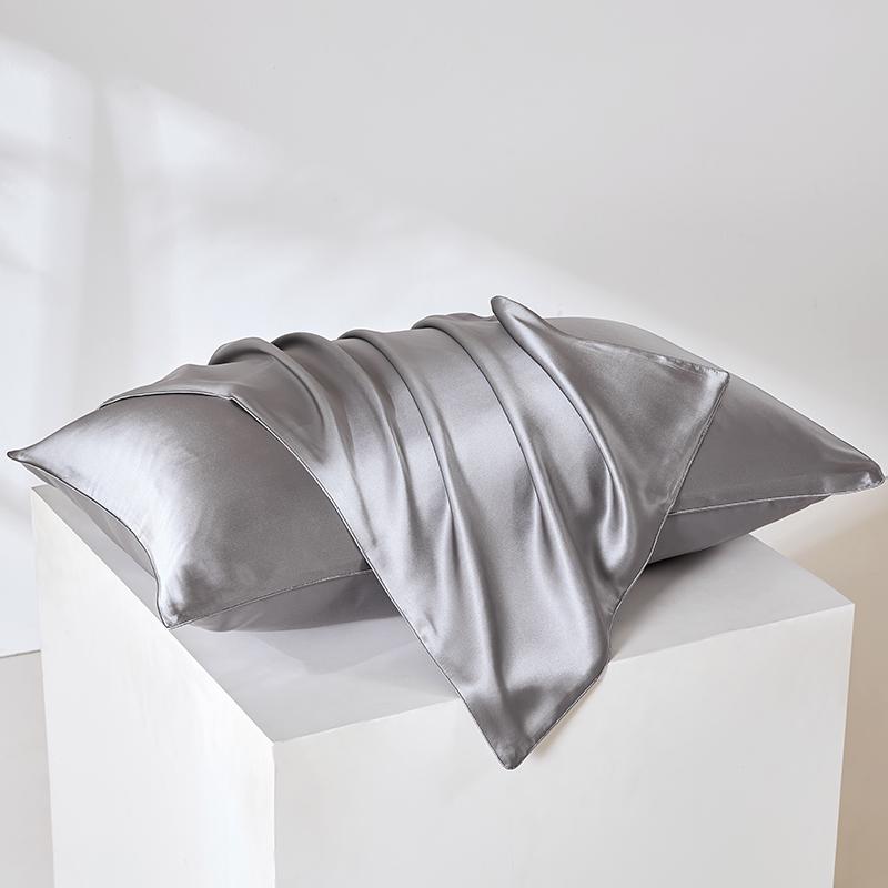 Односторонняя классическая наволочка из тутового шелка - Однотонная 48cm x 74cm