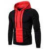 Men's Casual Color-Block Hooded Sweatshirt - Autumn/Winter Plus Velvet Hoodie