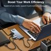 KEBIDUMEI 5-in-1 USB C Docking Station TYPE-C to HDMI/RJ45 Adapter USB C HUB USB 3.0 5Gbps High Speed USB Splitter For PC Laptop