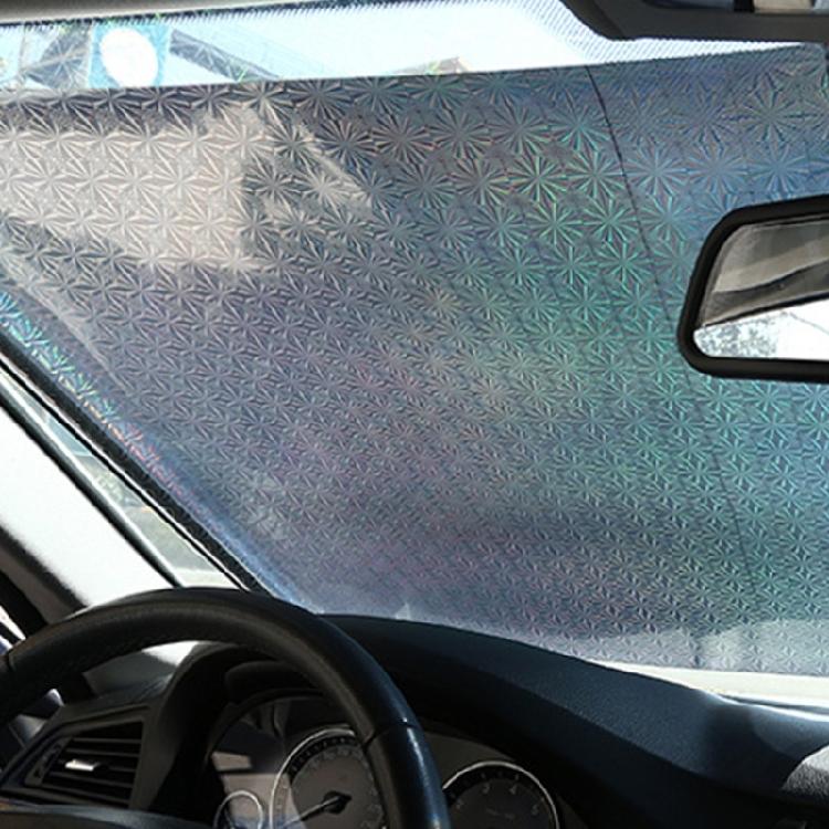 Automotive Sunshade Universal with Reinforced Metal Rods Stops Glares Collapsible Car Window Sun Protector for Travel