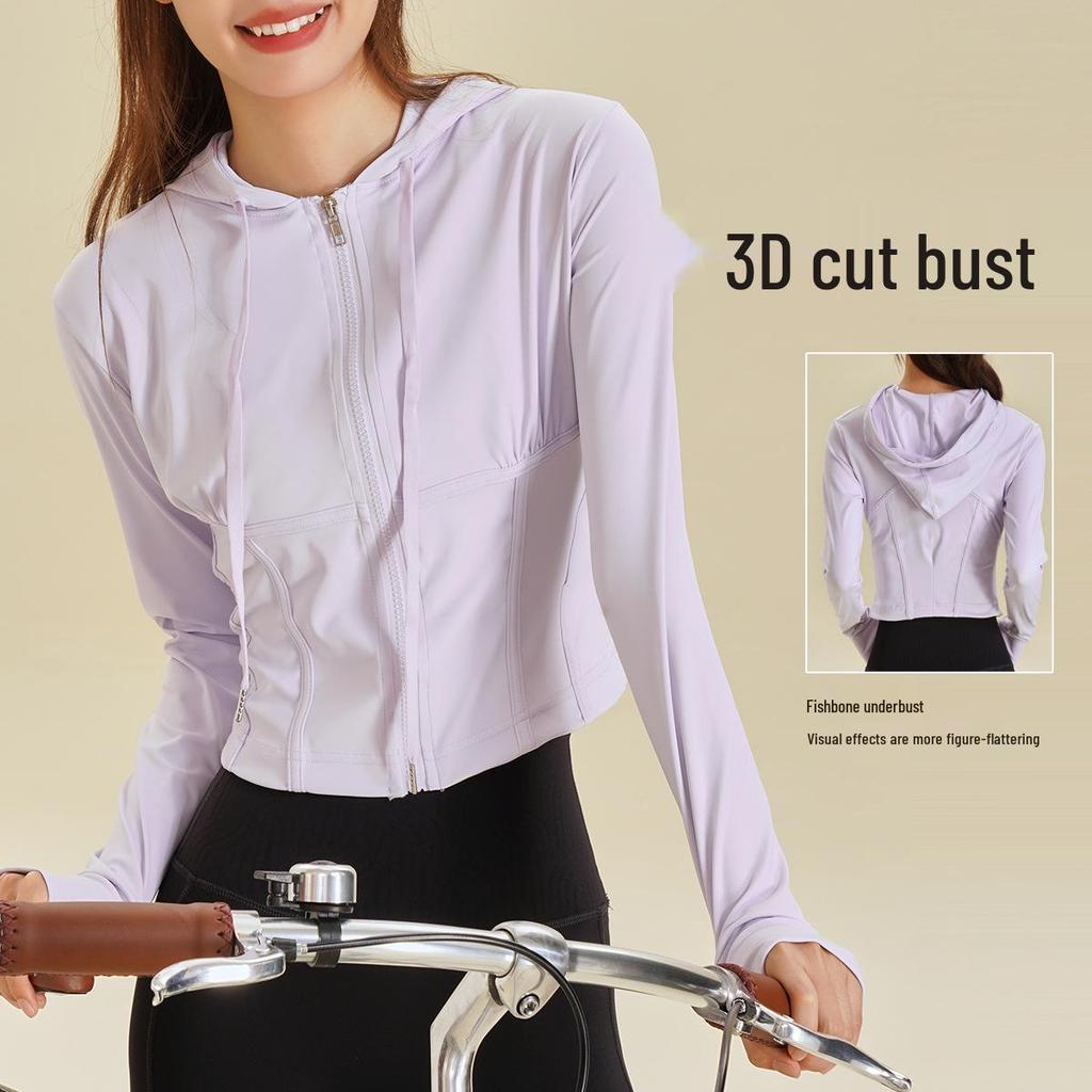 Lulu 2025 Slim Fit Fishbone Zipper Hoodie – Autumn/Winter Sports Yoga Jacket