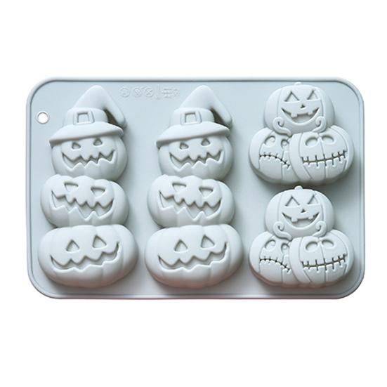 Silikonová forma na pečení dýně 3D formy na dorty Halloweenská tématika Forma na muffiny Forma na horkou čokoládu Forma na výrobu mýdla a svíček