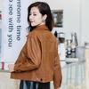 Women's Short Fall Leather Jacket: A Simple, Minimalist Biker-Style Jacket
