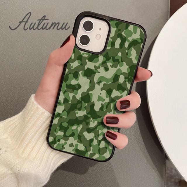 Camouflage Pattern Phone Case for iPhone 11 12 13 14 Pro Max mini X XR XS SE 2020 6S 7 8 Plus Samsung Galaxy S21 S22 Cover coque